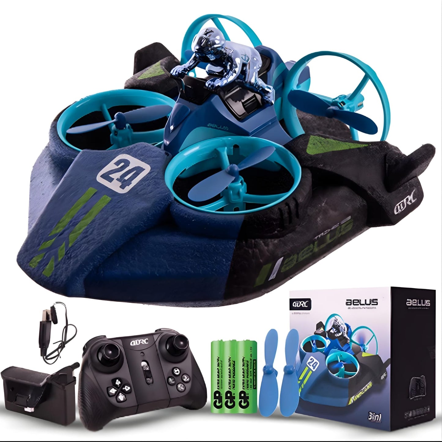 Quadcopter Remote Control Drone 3-in-1 Air Water Land